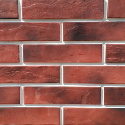 Dark Red Brick Ripples